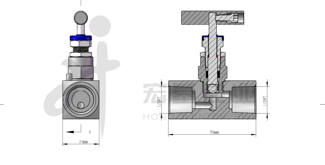 Stainless Steel 304, 316L, 321, 201 Female Thread Needle Valve 10000 Psi Needle Valve